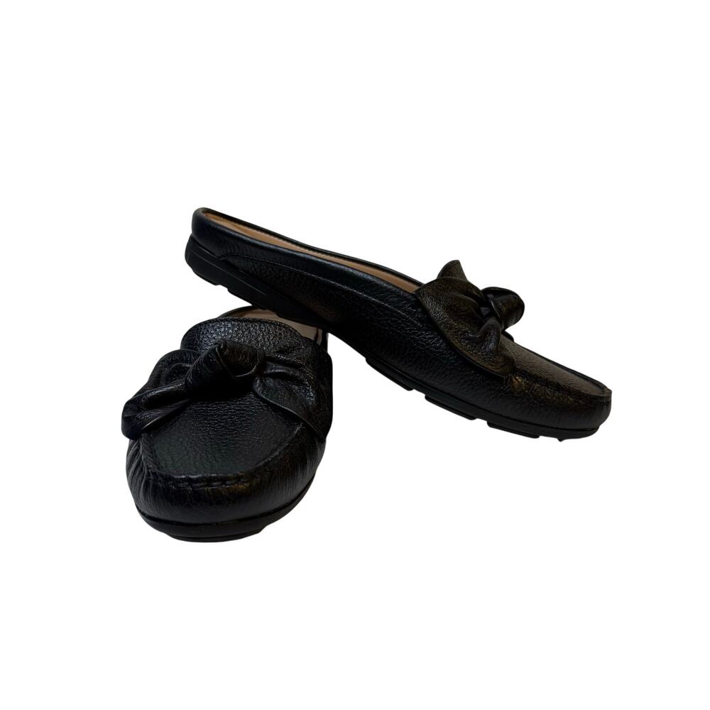 MJNY by Marc Joseph Diane St Black Leather Bow Mules 7